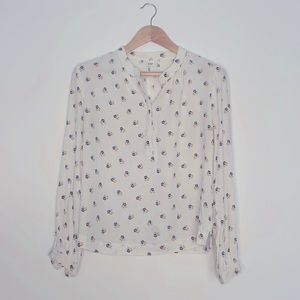 GAP floral button front blouse